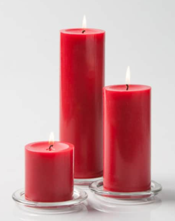 Belief- Christmas Combo of 3 Scented Soy Wax Pillar Candles